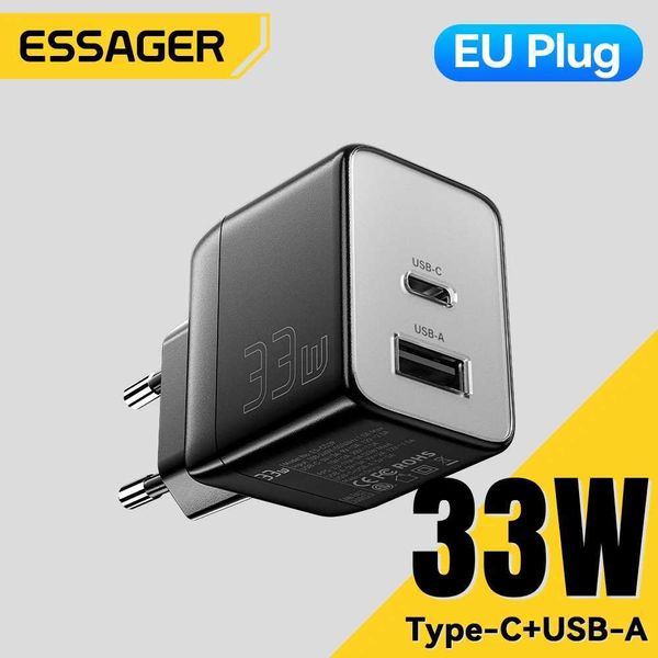 Essager 33W GaN Charger USB Type C For A 15 14 13 Pro Max PD Fast Charging Charger For iPad Macbook xm Mobile Chargers Y240830