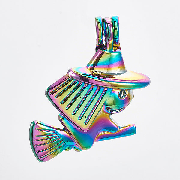 Plated Alloy Bead Cage Pendants