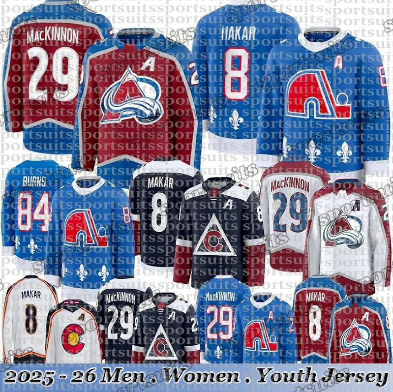 #8 Cale Makar Colorado hockey jersey 2025-26 30th avalanches jersey #29 Nathan MacKinnon Gabriel Landeskog Brock Nelson Valeri Nichushkin Toews Mart