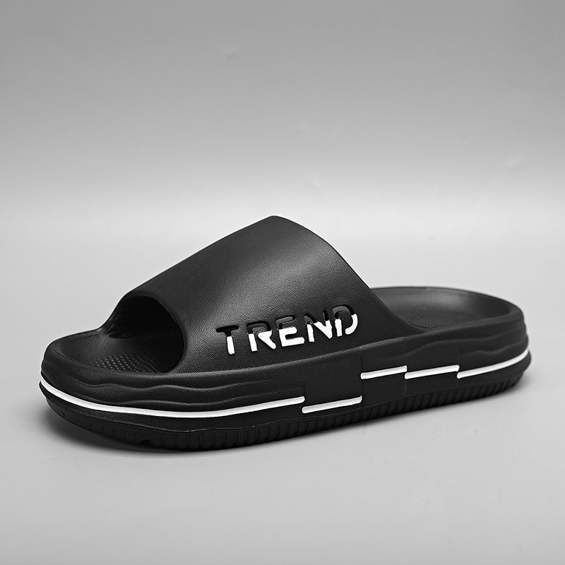 2023 Trend Men Slippers Outdoor Sandals Beach Soft Thick Sole Slides Men Casual Shoes Mens Flip-flops Indoor Home Slippers Slide