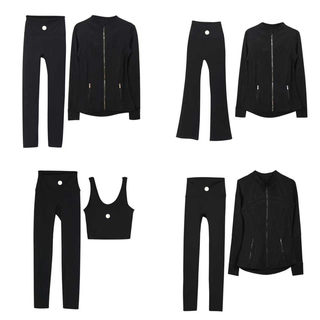 new Yoga Set Gym set Jacket and leggings Yoga Jacket Workout Elastic Waist leggings Fitness quick dry fitness Activewear Sweatshirt Zip up Sportwear