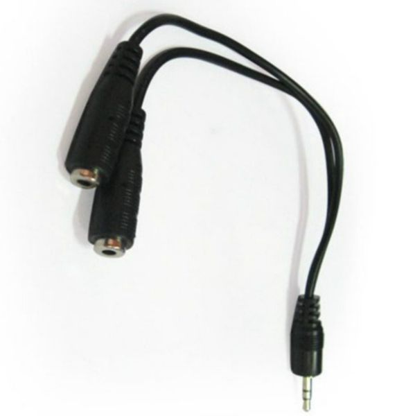 3.5mm Audio Cables Headphone Aux Y Splitter Adapter Earphone Converter 1 Male to 2 Female Microphone Cord