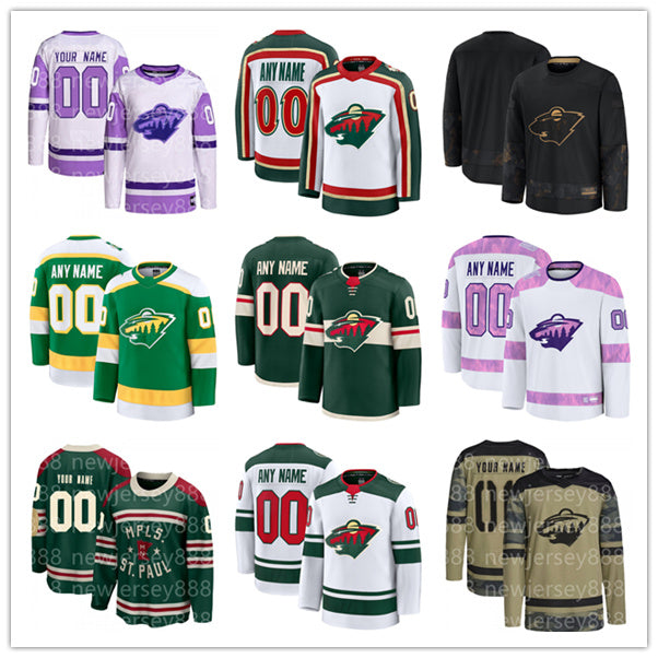 Wild Hockey Jersey Kirill Kaprizov Matt Boldy Marco Rossi Mats Zuccarello Brock Faber Frederick Gaudreau Jake Middleton Joel Eriksson Ek Jared Spurg