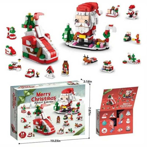 Blocks 24 anos 6-em 1 Atualização da série de Natal Construindo Creative Winter Village House Diy Toys Childrens Gifts H241107 Y250117NJ22