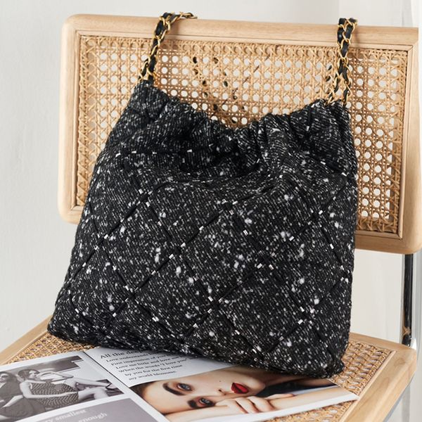 10A Mirror quality 38CM Designer Garbage Bags Luxury designer Tote Handbags Women Shopping Bag With Box C201