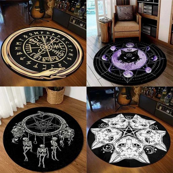He decoration personali carpet Gothic Satan carpet bedro living ro entrance floor mat bathro absorbent door mat Z250208