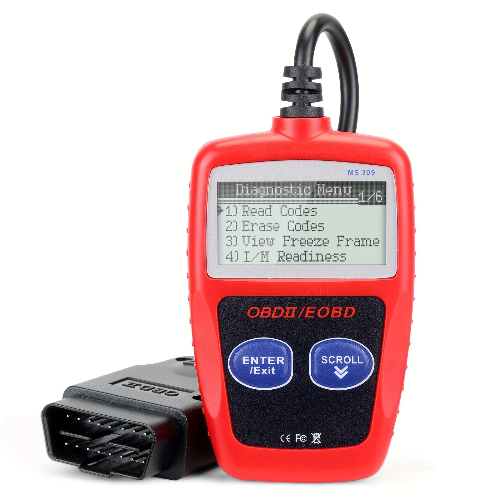 TEMU Classic Universal Scanner Car Engine Fault Code Reader, Check Engine Light And Monitor , Obdii Can Diagnostic Scan Tool