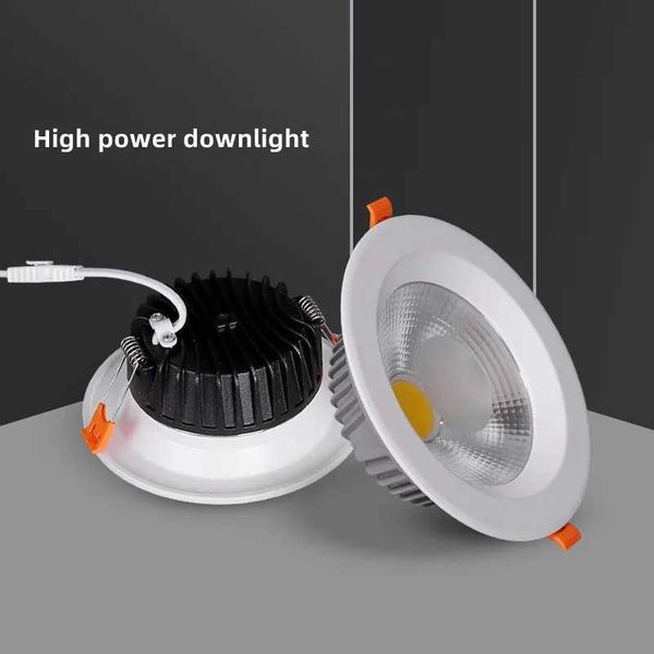 Led Downlight White Body Spot COB 220V 5W 7W 9W 12W 15W 18W 20W 24W 30W 40W Lighting Fixtures Recessed Down Lights Indoor Light Y240822