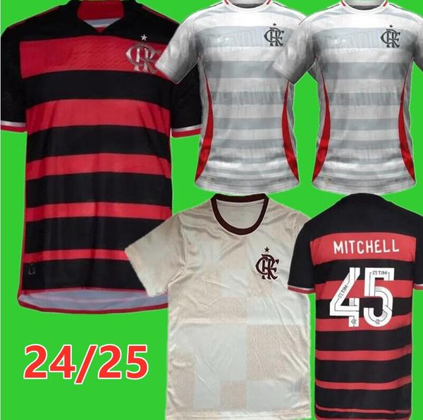 24-25 Flamengo soccer jerseys 2024 2025 football shirts men sets kids kit women camisa de futebol long sleeve PEDRO DIEGO BARBOSA GABI LORRA