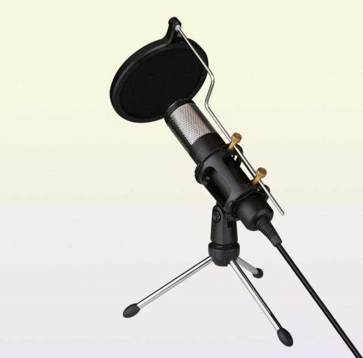 Professional Condenser Microphone Studio Recording USB Microphone Karaoke Mic with Stand for Computer Laptop PC2698687