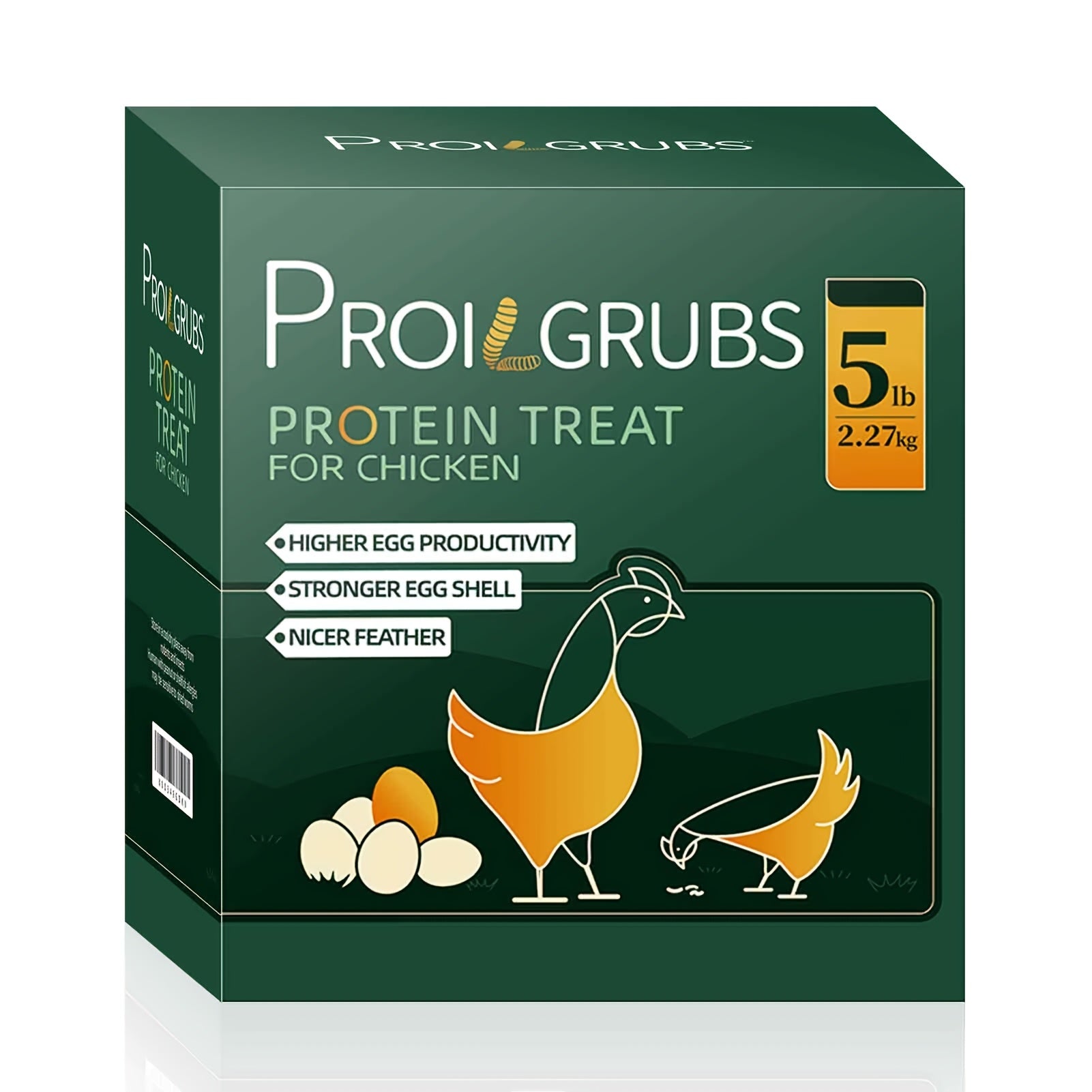 TEMU Proilgrubs 10 Lbs Dried Fly Chicken Treats - Non-gmo Protein-rich Grubs For Chickens, High-protein Egg & Flock Builder, Stronger Egg Shells &