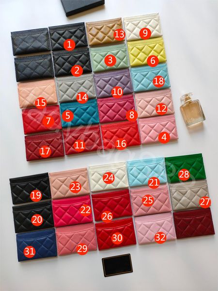 Credit holder Men&#039;s and women&#039;s card holders Blue sheepskin mini Leather coin Internal slot pocket Brand bag