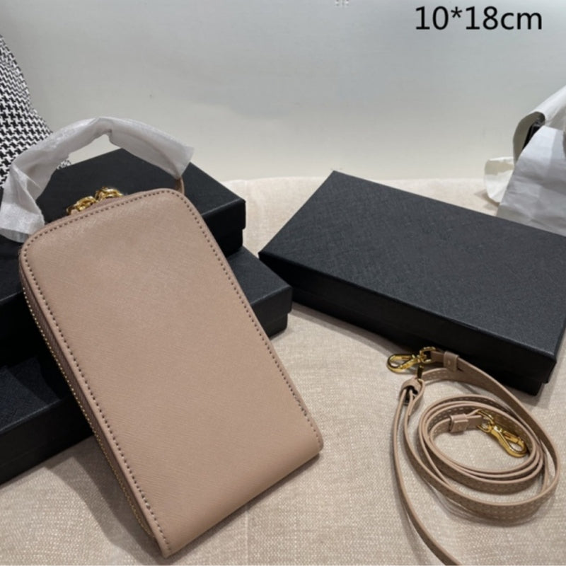 Mens Woman Cross Body Phone Bags Mini Crossbody Shoulder Bags Plain Designer Bag Fashion Card Holders Purses Zipper TOP