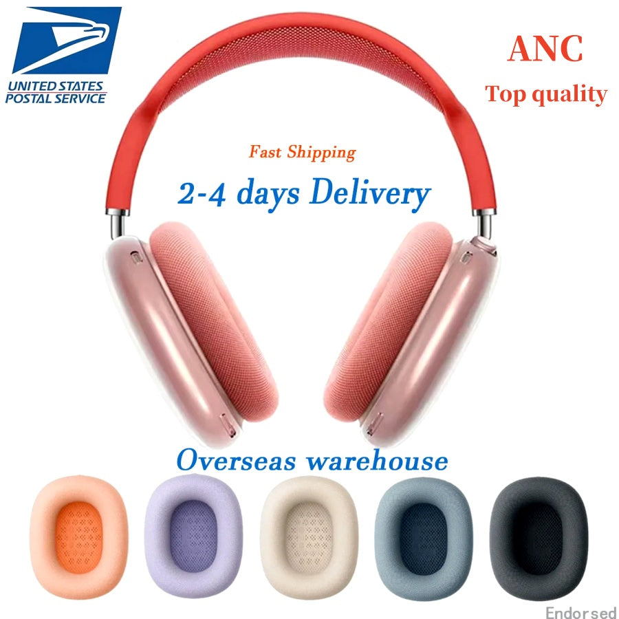 USA Stock for airpods max Headband Headphones Accessories airpodspro Max 2 3 4 Headphone Wireless Earphone Top Quality ANC Metal shell Silicone Prot