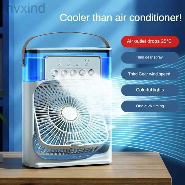 XSXE Electric Fans Portable Humidifier Fan AIr Conditioner Household Small Air Cooler Hydrocooling Portable Air Adjustment For Office 3 Spee