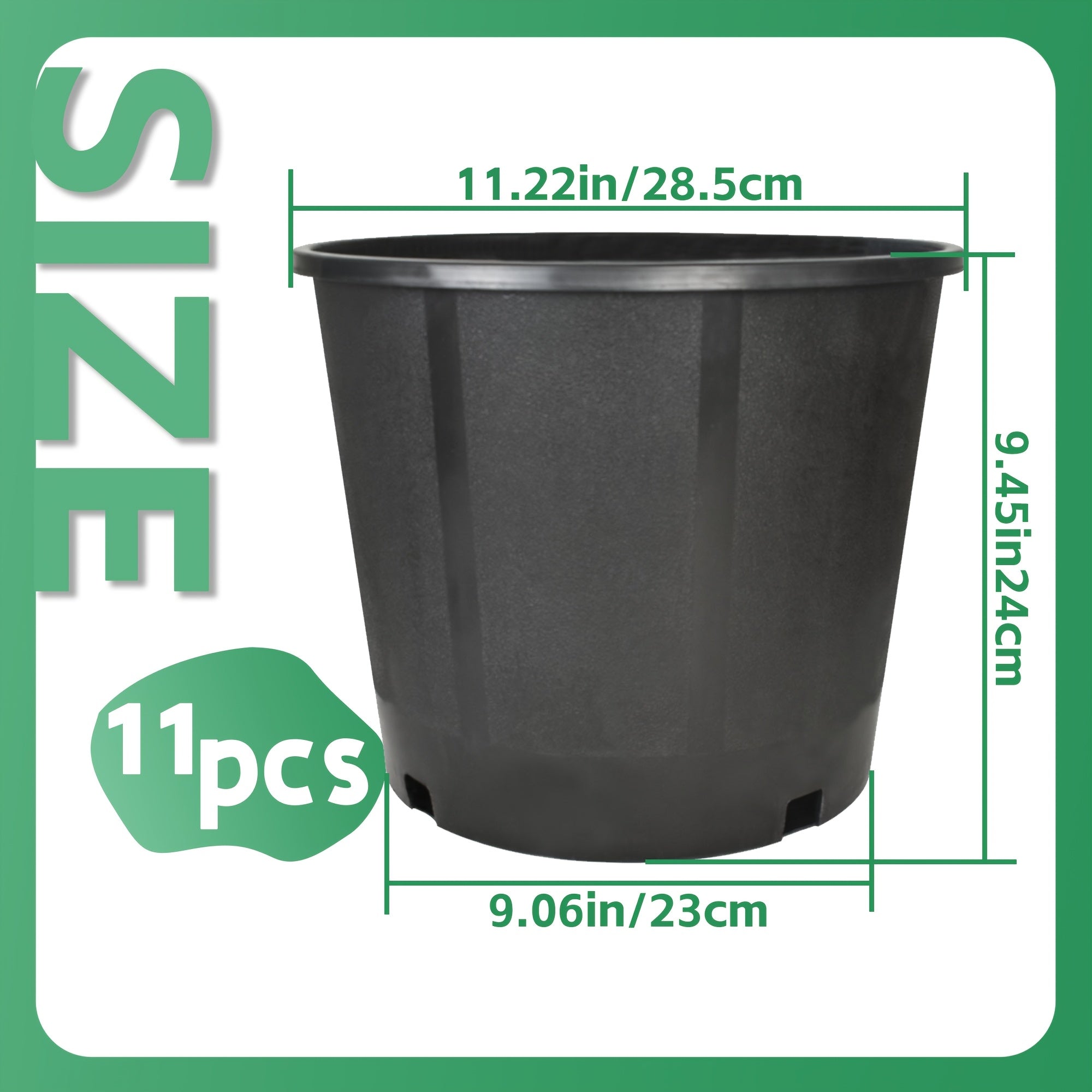 TEMU 10 Pack 3 Gallon Nursery Pot Plant Container Garden Planter Pots For Indoor Outdoor Plants Seedlings Flowers Vegetables Seedling