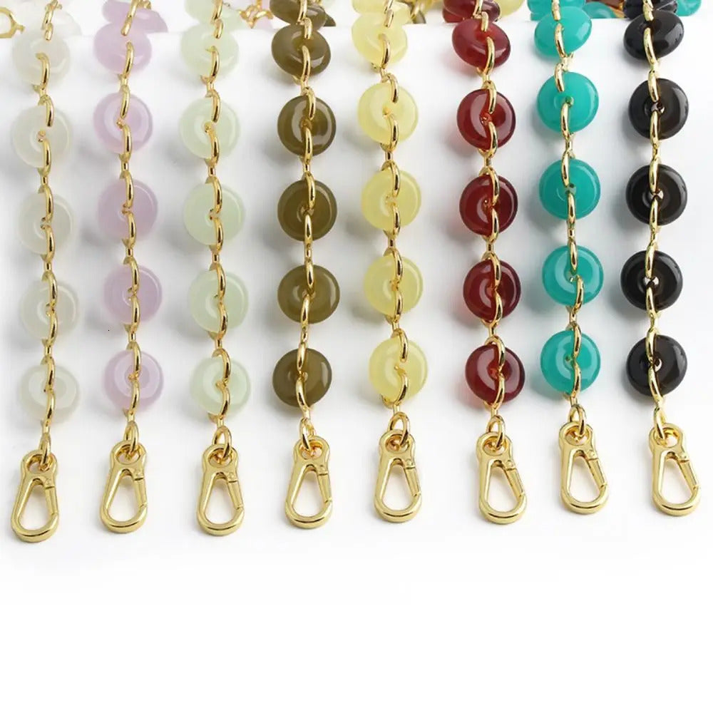 Donut Chain Bag Replacement Shoulder Strap Acrylic Resin Bag Shoulder Belt Metal Bag Chain Bag Decorative Chain 250707