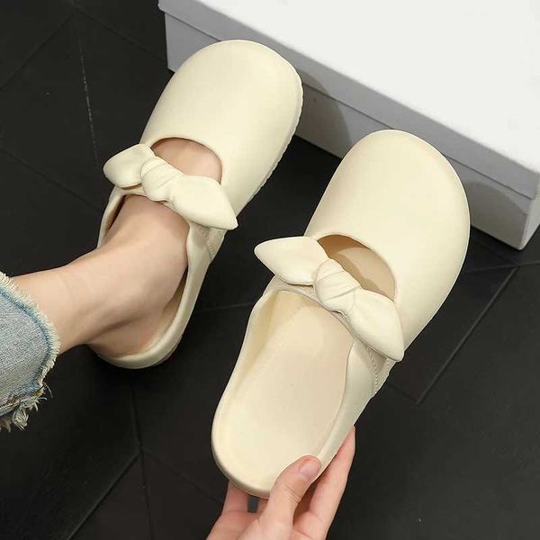 Slippers Fashion Bowknot Sandals Waterproof Slippers Women Shoe Summer Outdoor Slides Soft Sole Garden Shoes Indoor Nursing Clogs Sandals z2