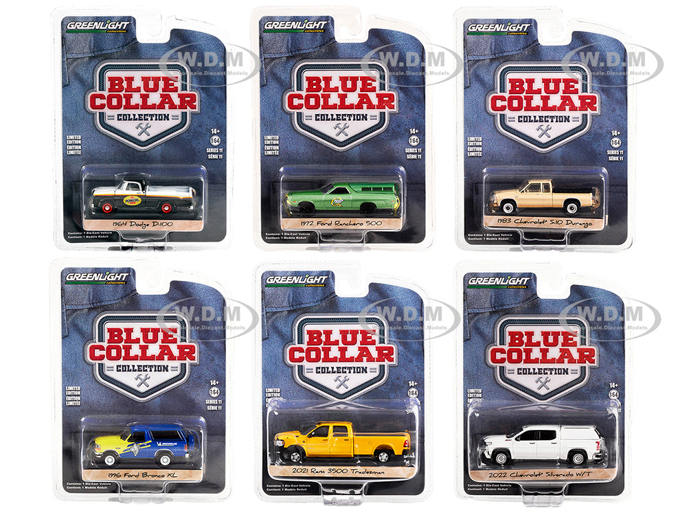 "Blue Collar Collection" Set of 6 pieces Series 11 164 Diecast Model Cars by Greenlight