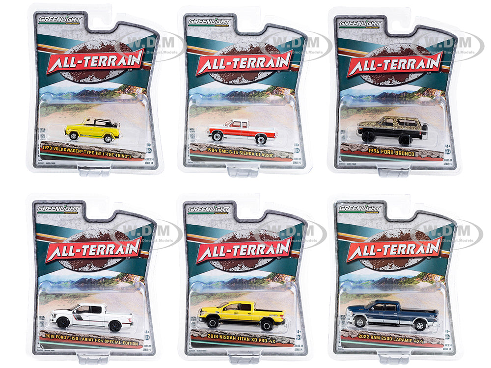"All Terrain" Series 14 Set of 6 pieces 164 Diecast Model Cars by Greenlight