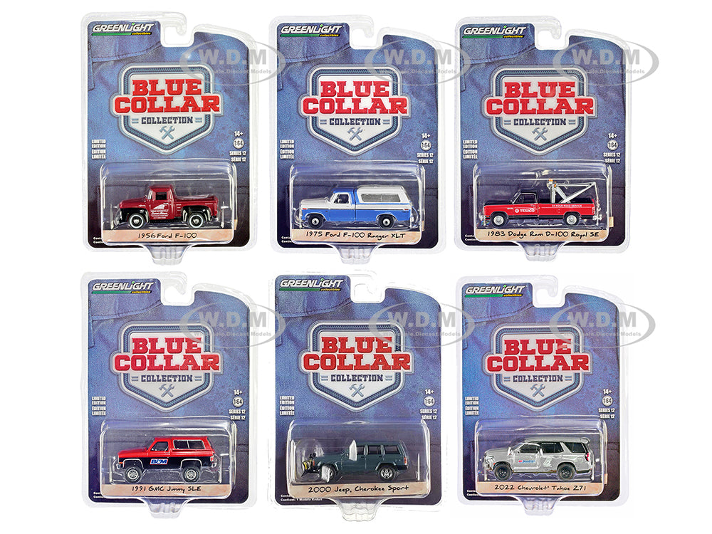 "Blue Collar Collection" Set of 6 pieces Series 12 164 Diecast Model Cars by Greenlight