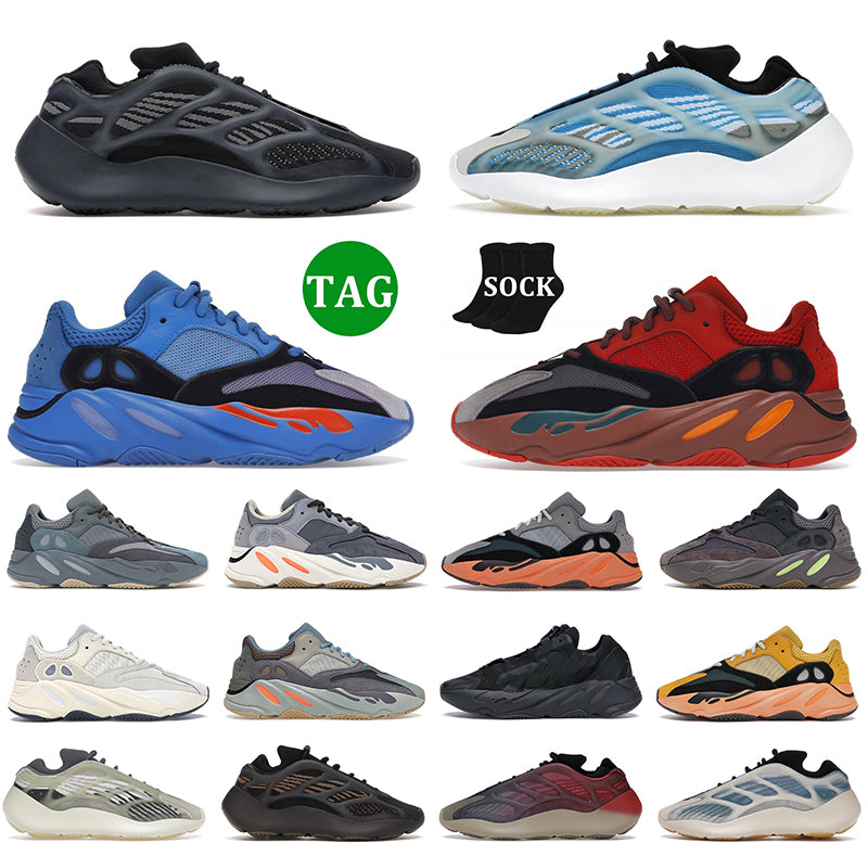 With Box Designer 700 V3 V2 Running Shoes 700s Solid Grey Hi-Res Red Blue Azael Alvah Fade Salt Solid Grey Analog Static Vanta Inertia men women Tra