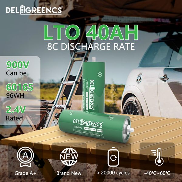 60165 Batteries LTO 40AH GradeA+ 20000 Cycles Power Bank Brand New Lithium Titanate Battery DIY Solar Car Electric Scooter