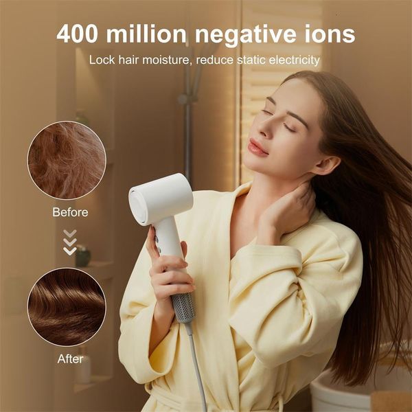 Kexi Hair Dryer, 400 Million Negative Lonic Blow Dryer With112,000 RPM Brushless Motor.1200W Powerful Fast Drying High-Speed Low