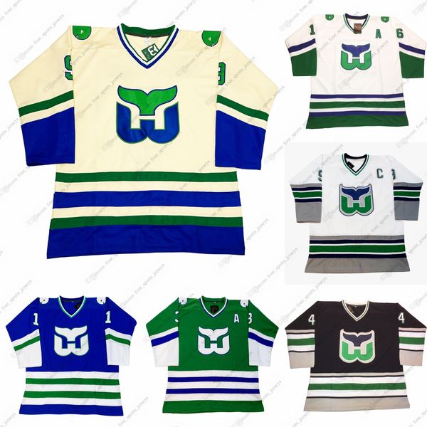 Whalers Retro Hockey Jersey Stitched Vintage Custom Any Name And Number cyhjersey