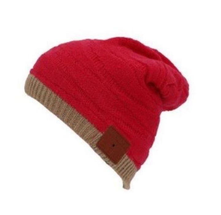 Wireless Bluetooth Beanie with Integrated Headphones  - Pink