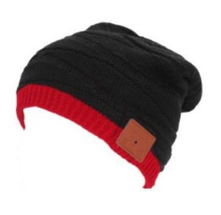 Wireless Bluetooth Beanie with Integrated Headphones  - Red