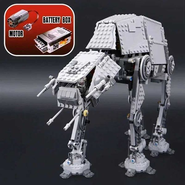 Blocks Blocks With Motor 1168 PCS 05050 Motorized Walking AT-AT Model Building Set Bricks Toys Children Birthday Gifts 81052 H241116 Y250208