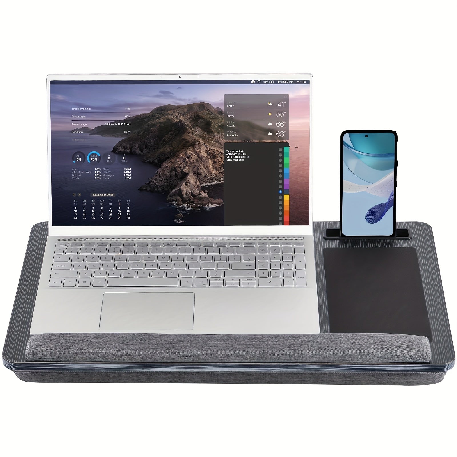 TEMU Computer Bed Support, Computer Tray With -thickened Leg Work Tray And Bed Gaming Table-home Office Writing Tray-suitable For Up To 17.3-inch