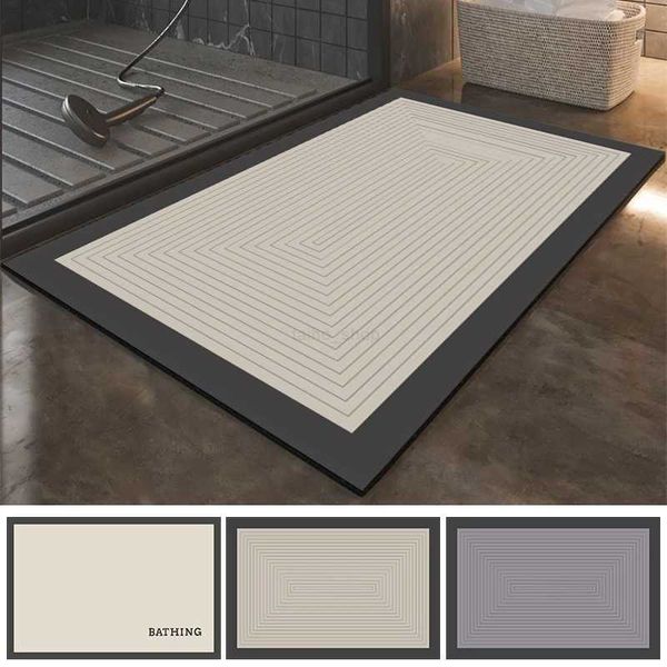 Modern Line Bath Mat Foot Mats Super Absorbent Bathroom Rugs Non-slip Shower Toilet Rug Bathroom Accessories Home DecorationXJ240807