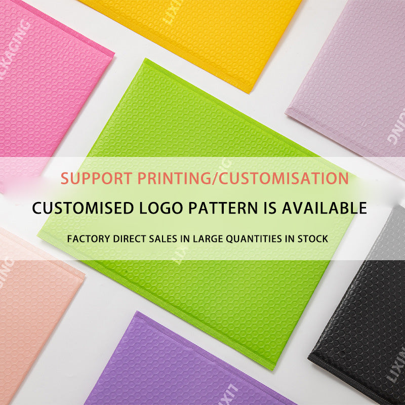 Waterproof and Shockproof Multicolored Thick Bubble Cloth Package - Durable Shipping Bag Made of Matte Co-Extruded Film
