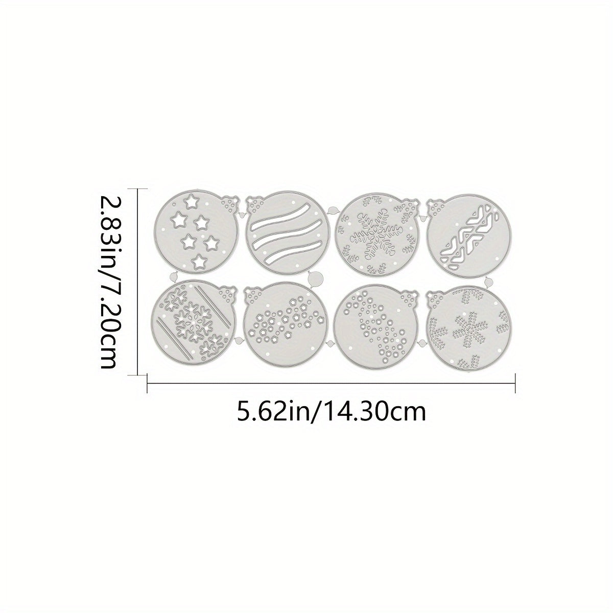 TEMU Set, Metal Cutting Dies Diy Christmas Balls Embossing Stencil Template Scrapbooking Card Making Mold Photo Album Arts Crafts Tools, Christmas