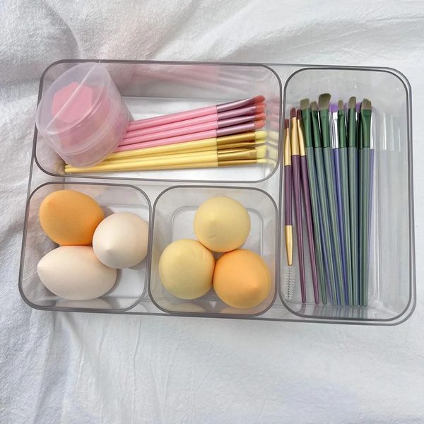 5pcsSet Storage Drawer Storage Box Kitchen Bathroom Storage Trays Sundries Jewellery Holder Make Up Organizer Box Closet Cover 250103