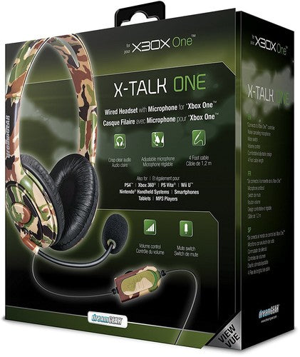 DreamGear DGXB1-6618  Xbox One X-Talk Game Headset - Boom Mic - (Camo)