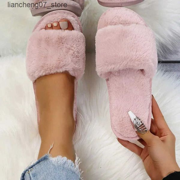 Slippers Winter Women Winter House Flipers Fresri Sapas Casuais Casual Casual Sapatos de piso Ladies Flip Flip Shoes Warm Colors Solid Color