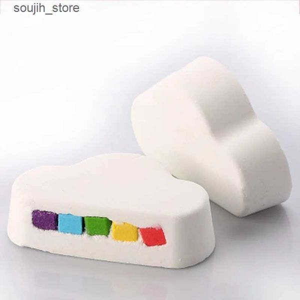 Bubble Bath Fashion New Natural Skin Care Cloud Rainbow Bath Moisturizing Bubble Salt Exfoliating Bath Bombs Ball Essential Bath Supplies L2