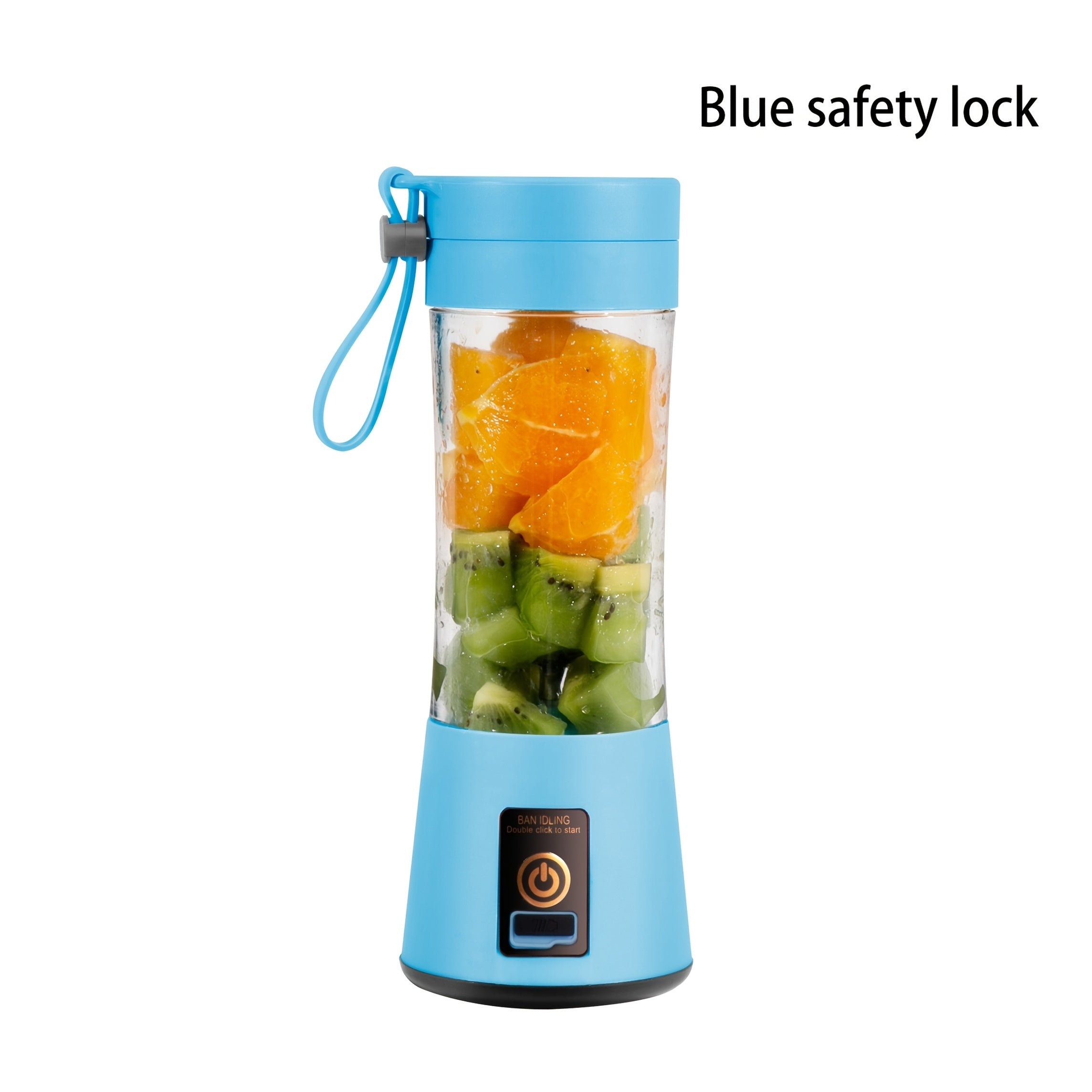 TEMU 1pc Portable Usb Charging Juice Cup, With Safety Lock, Multi- And Vegetable Blender, Fast Juice, Food Grade Pp Material, Easy To Clean, Suitable