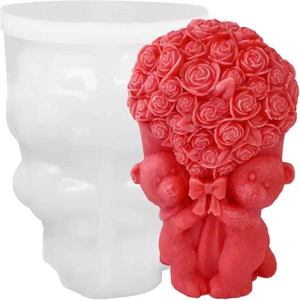 Candles 1 piece of 3D tulip bouquet silicone molded Valentines Day DIY floral scented candle decoration molded handmade gift soap candle M C