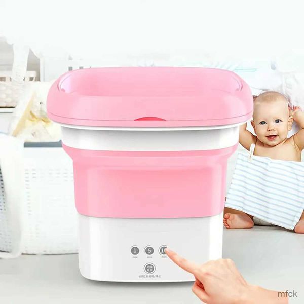 Mini Washing Machines Mini Washing Machine For Clothes Portable Folding Barrel Washer With Drying Electric Ultrasonic Washing Bucket Socks U