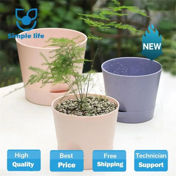 Detachable Bottom Flower Pot Breathable Purple Gardening Tools Flowerpot Round Thickened Basin 241212