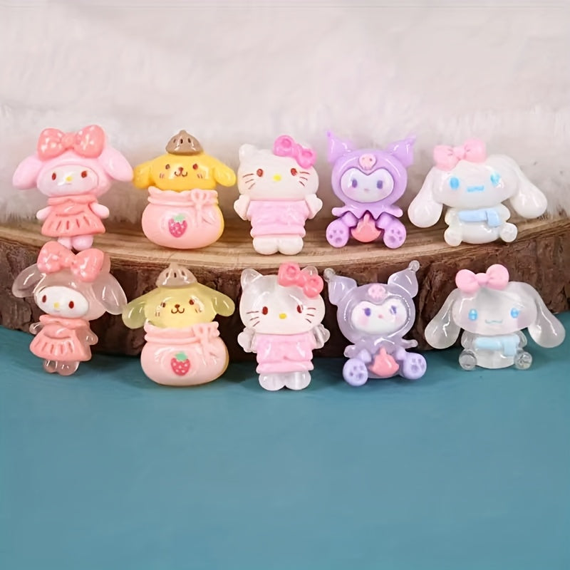 TEMU 60pcs Cartoon Ice Transparent Glossy Resin Accessories Wholesale Diy Cream Glue Phone Case Material Hair Clips