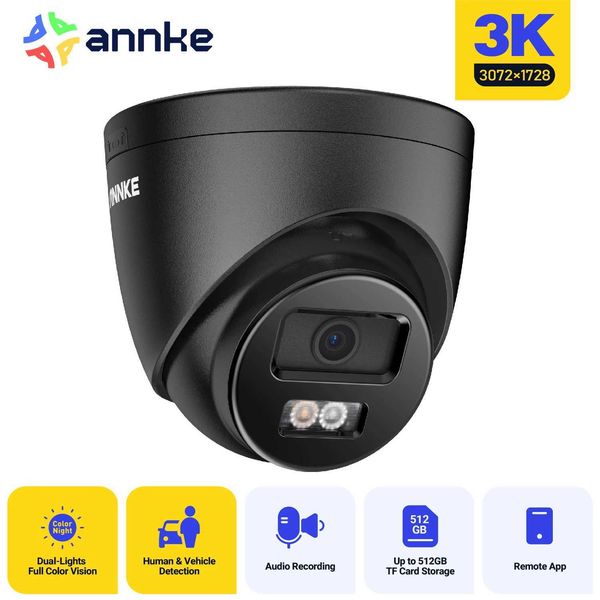 Annke AC500 3K IR tra HD IP PoE Camera Dual Light Outdoor PoE Security Camera Human Vehicle Detection Built-in Microphone Z241225