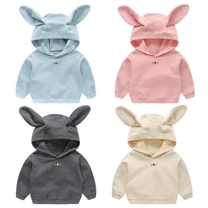 Arrival Spring Autumn Kids Hoodies Baby Boys Girls Hoody Older Children Long Sleeve Pullover Outerwear 6M-4Y 211029