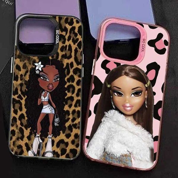 Cell Phone Cases Fashion Doll Bratz Silicone Phone Case for IPhone 15 16 13 14 X XR XS Max 7 8 Plus 11 Pro Max Luxury Plating Hard PC Back C