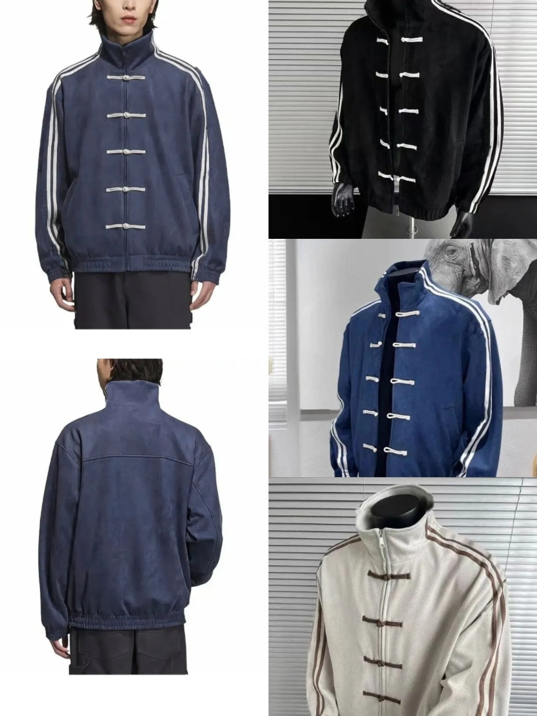 Mens Jackets Spliced Stand Collar Jacket Spring Chinese Style Buttoned Fashion Retro Tang Single Breasted Tops Coat L250909