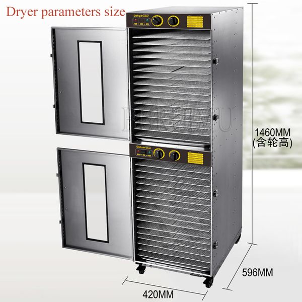 32 Layer Large Fruit Air Dryer Adjustable temperature electric dehydrator meat food dehydrator